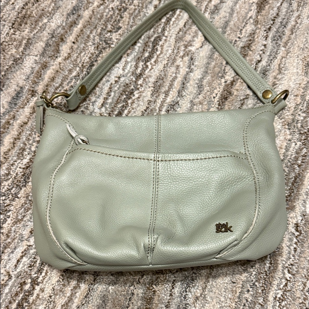 The Sak Women's Shoulder Bag in Light Green Satchel Hobo style
